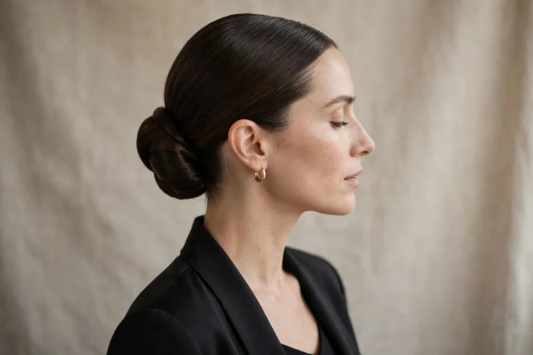 20 Low Buns for Effortless Elegance hairstyle idea